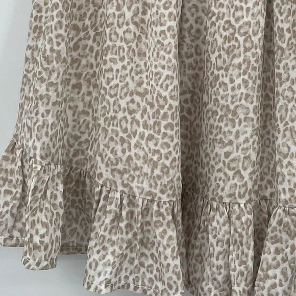 Olivaceous Animal Print Ruffled Skirt - Picture 6 of 10